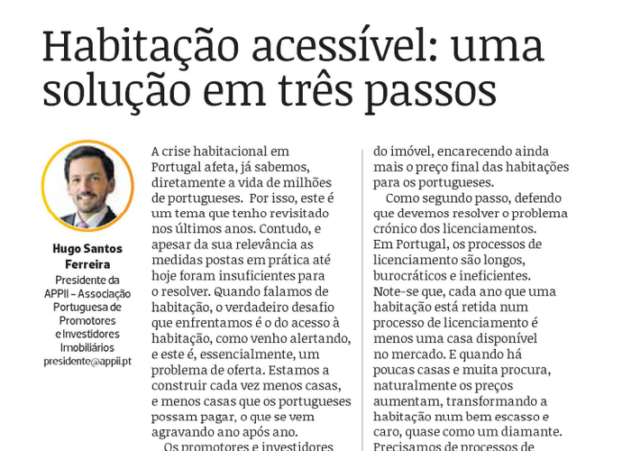 Habitação acessível: uma solução em três passos