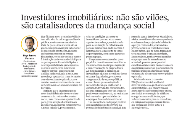 Investidores imobiliários: não são vilões, são catalisadores da mudança social