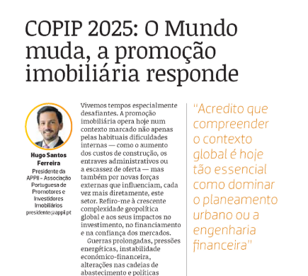 COPIP 2025: O Mundo muda, a promoção imobiliária responde