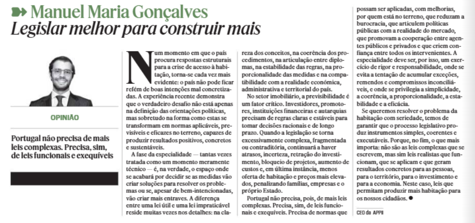 Legislar melhor para construir mais