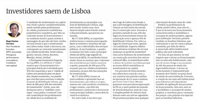 Investidores saem de Lisboa