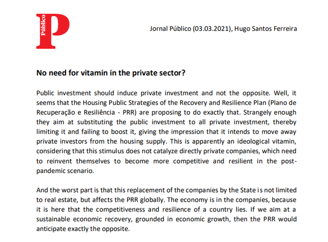 E o setor privado não precisa da Vitamina?