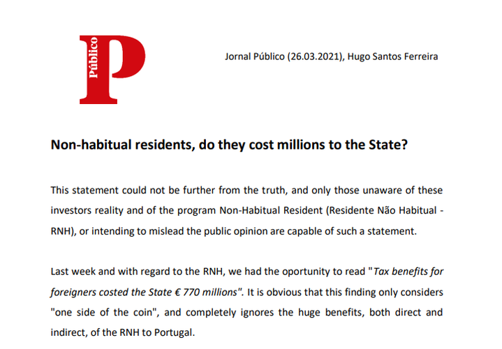 Non-habitual residents, do they cost millions to the State?