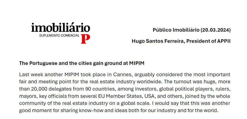 The Portuguese and the cities gain ground at MIPIM