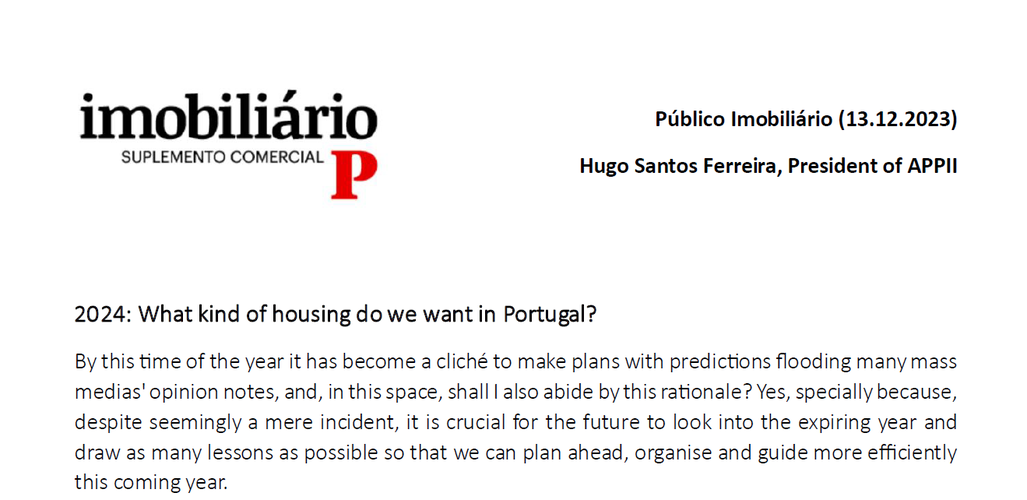 2024: What kind of housing do we want in Portugal?